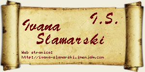 Ivana Slamarski vizit kartica